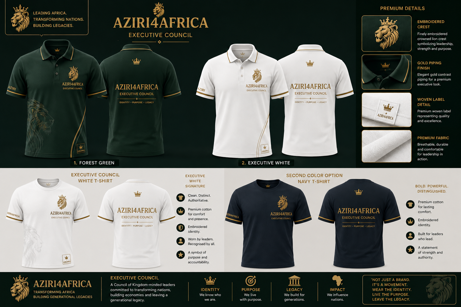 AZIRI Executive Council apparel